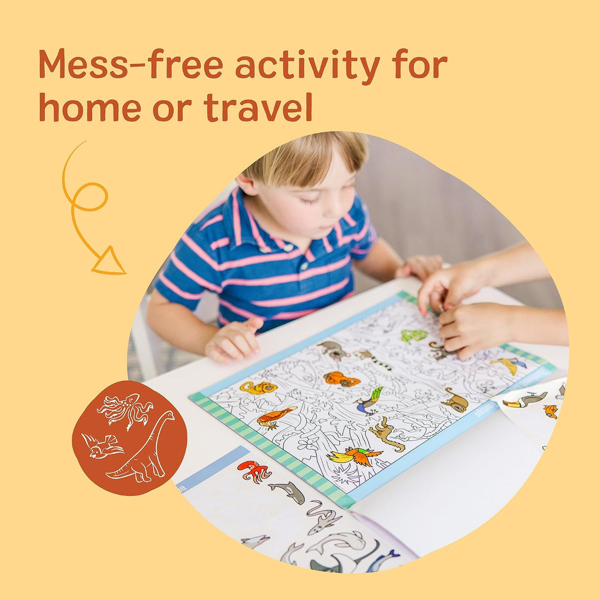 Melissa & Doug Find & Sæt Klistermærkebog Dyr 30152