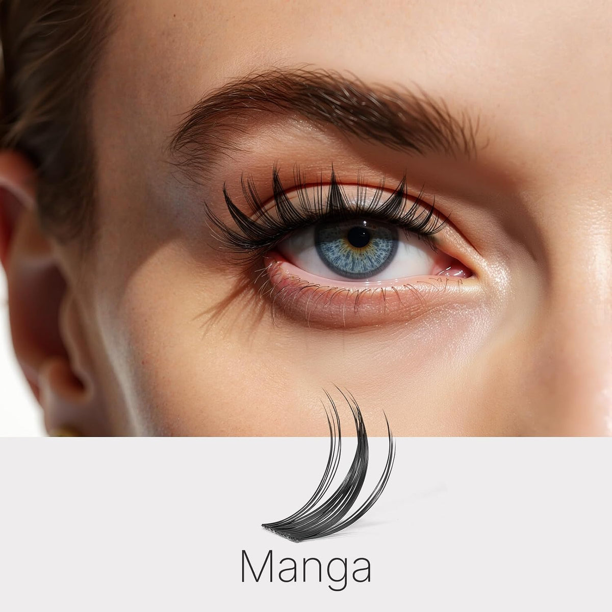 VEYESBEAUTY Manga Lash Clusters Kit Kunstige Øjenvipper til Kvinder