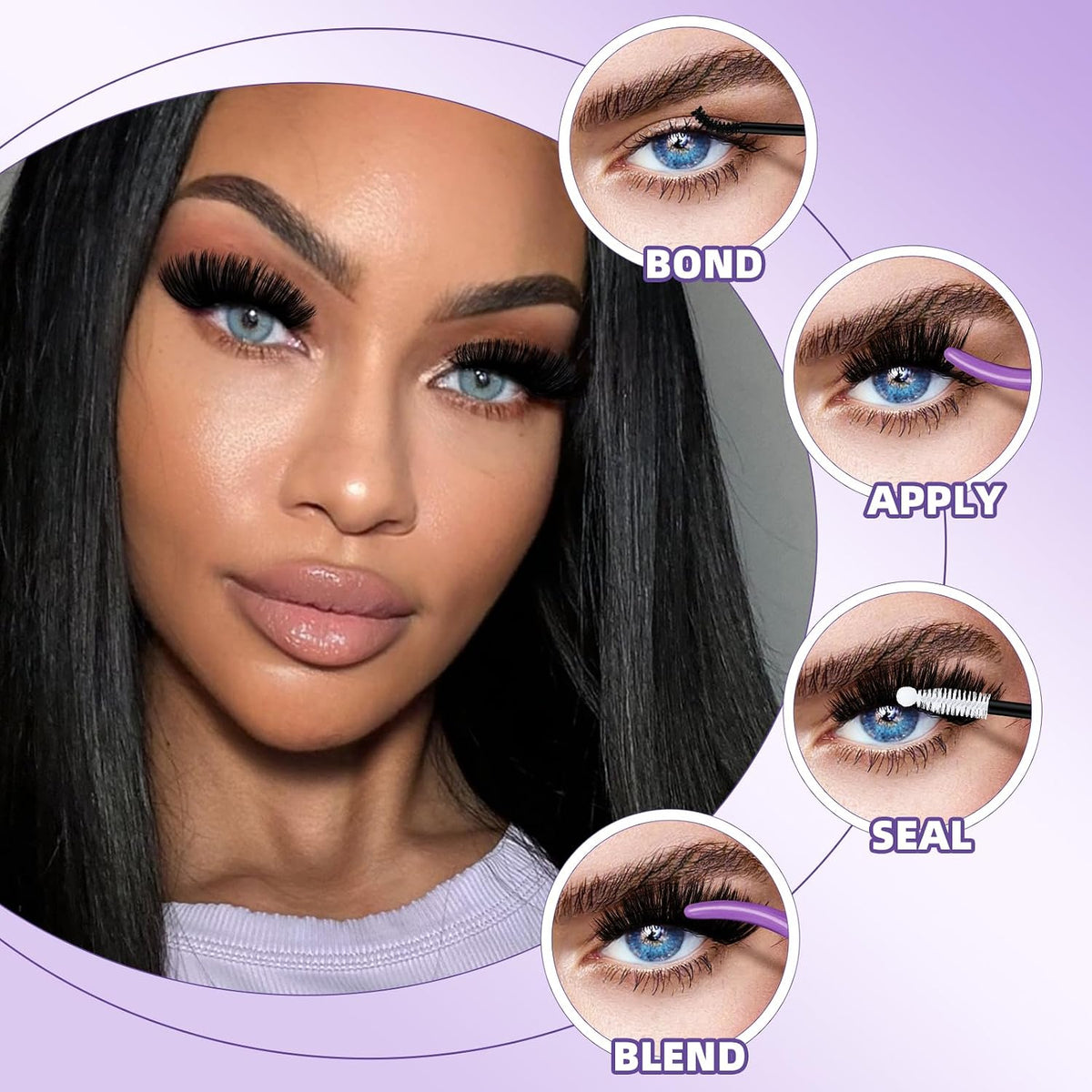 B&Qaugen Fluffy Lash Clusters Kunstige Øjenvipper til Kvinder