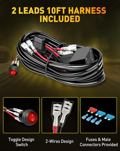 NAOEVO LED Pods Arbejdslygter 10.2 cm 2 Stk.