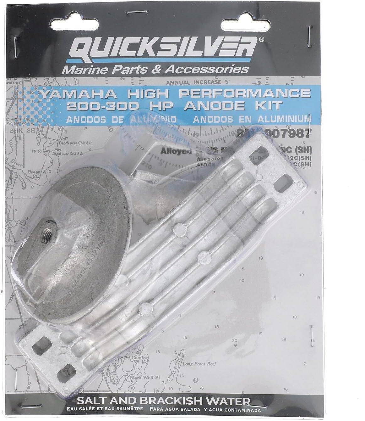 Quicksilver Aluminiumsanodesæt til Yamaha 200-300HK 8M6007987