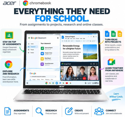 Acer Chromebook 315 15.6" Bærbar Computer Intel Celeron