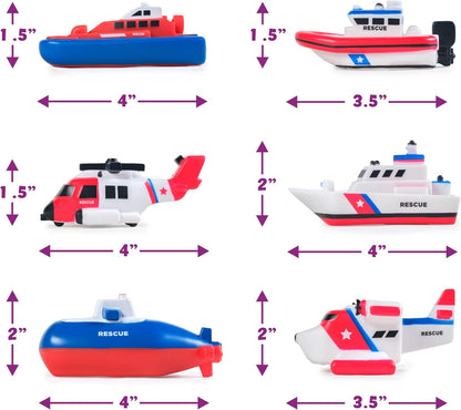 Tub Works Ocean Rescue Badekøretøjer 6-Pakke LGUPBT-OCER
