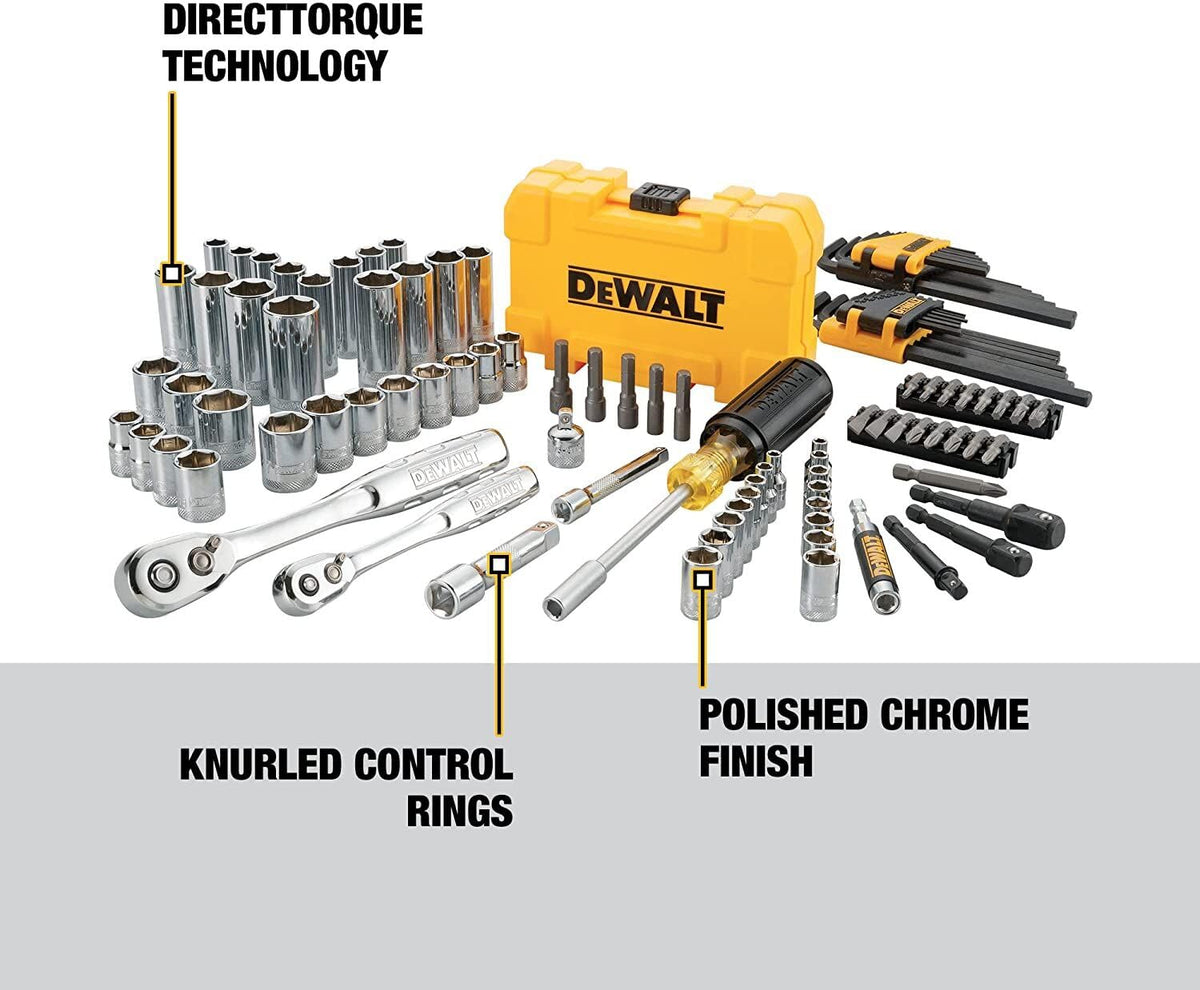 DEWALT Topnøglesæt og Mekanikersæt 1/4" og 3/8" 108 Dele DWMT73801