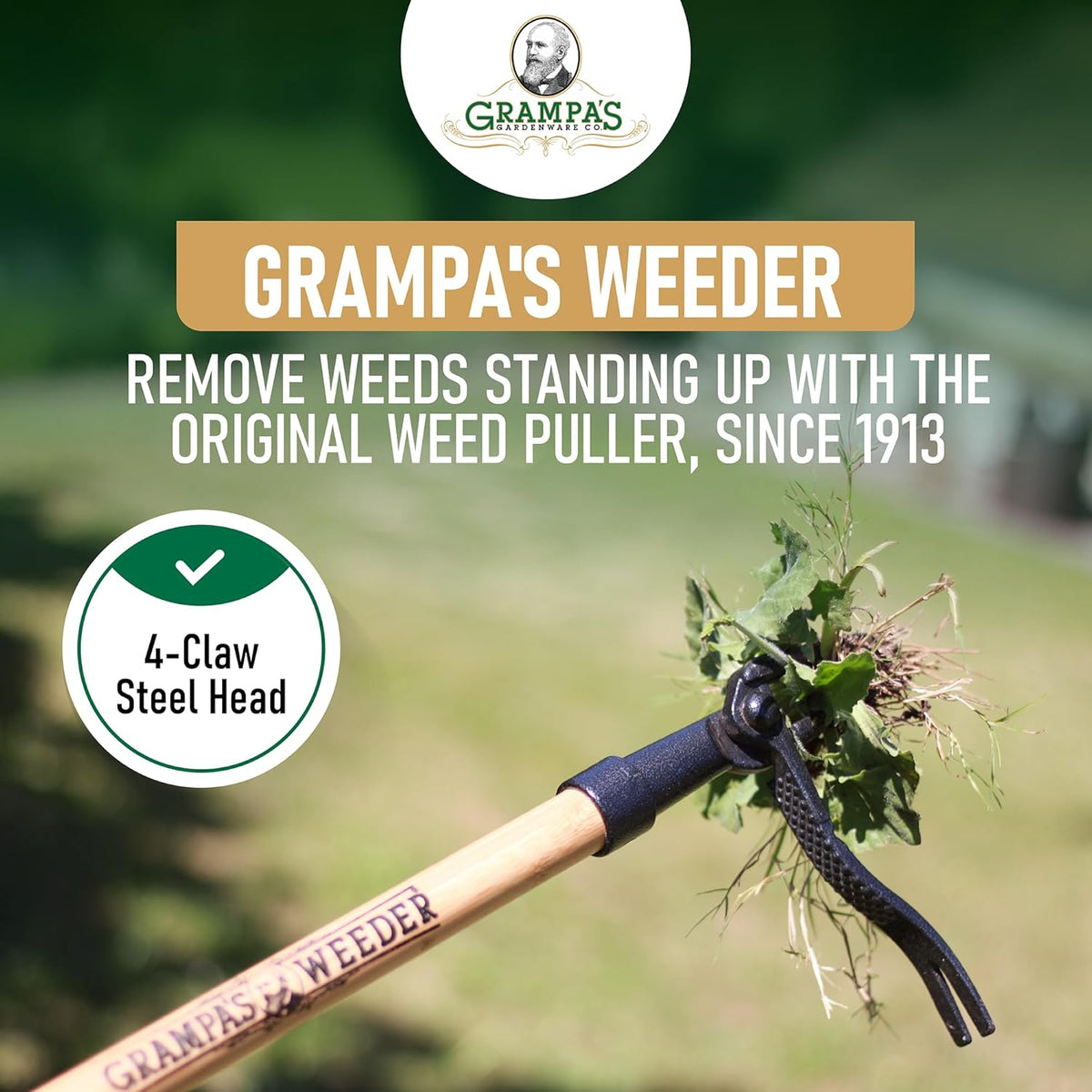 Grampa's Weeder Ukrudtsoptager Bambus Håndtag CW-01