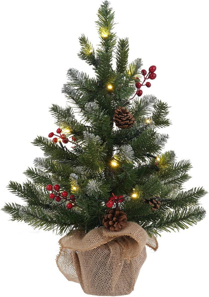 MEETYAMOR Kunstigt Mini Juletræ Med Lys 61 cm