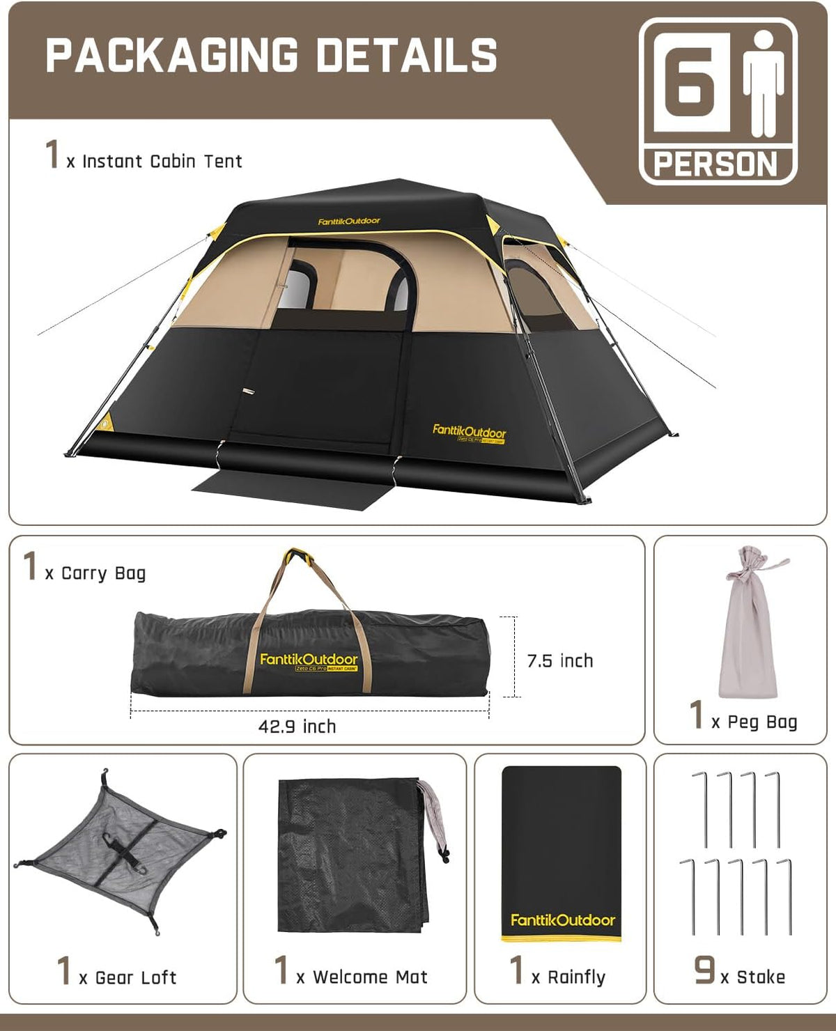 FanttikOutdoor Camping Telt Zeta C6 Pro