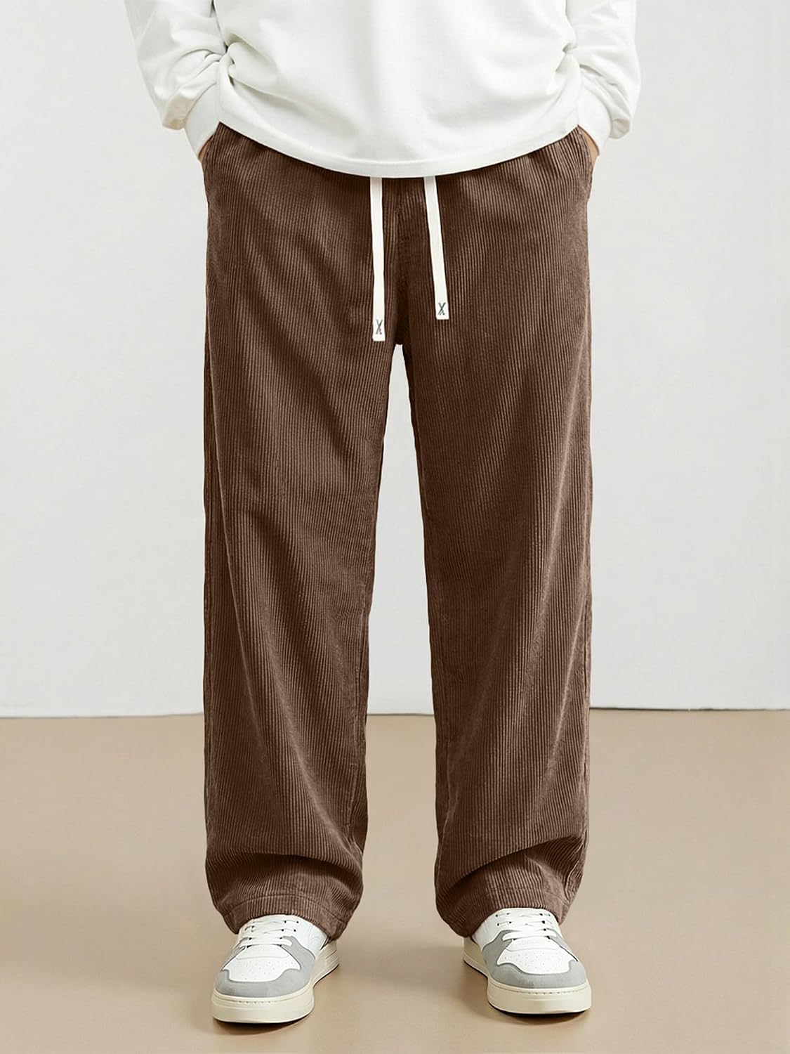 JMIERR Herre Fløjlsbukser Wide Leg Baggy Sweatpants