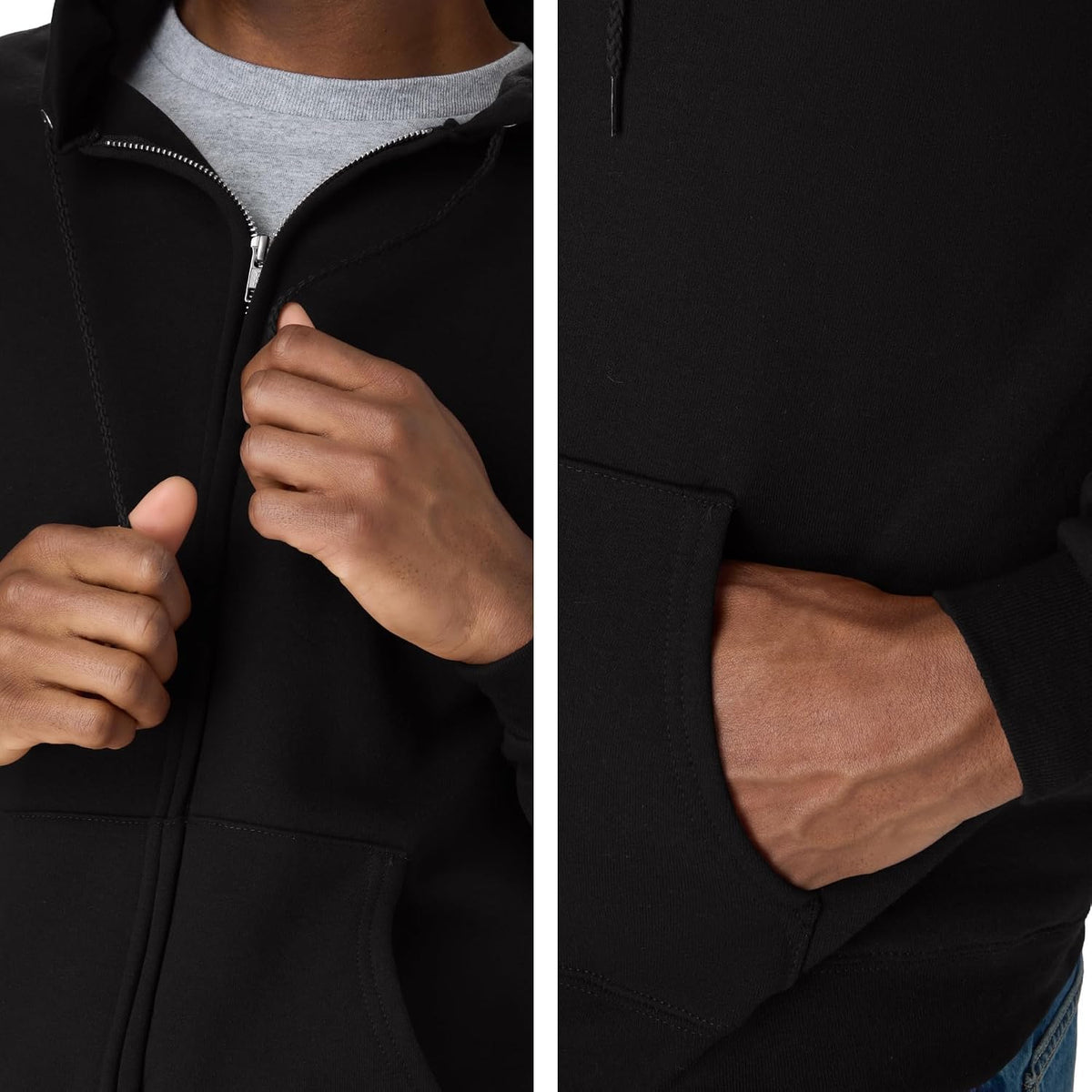 Hanes Herre Hættetrøje EcoSmart Fleece Full-Zip OP180
