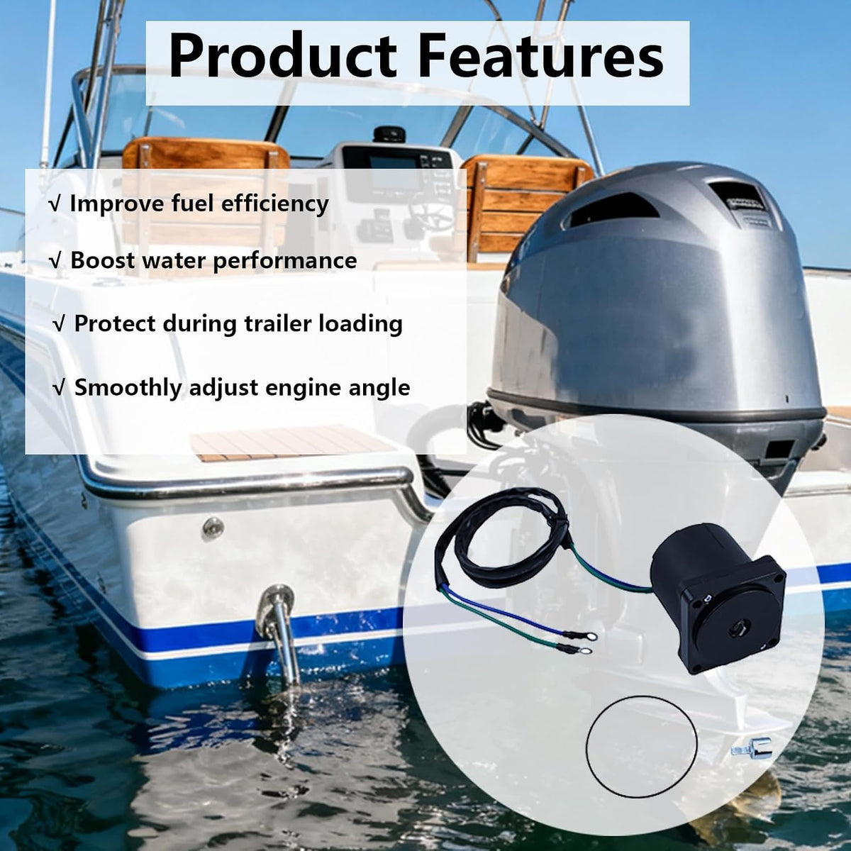 Tilt/Trim Motor til Yamaha 115-300 HP 64E-43880-00