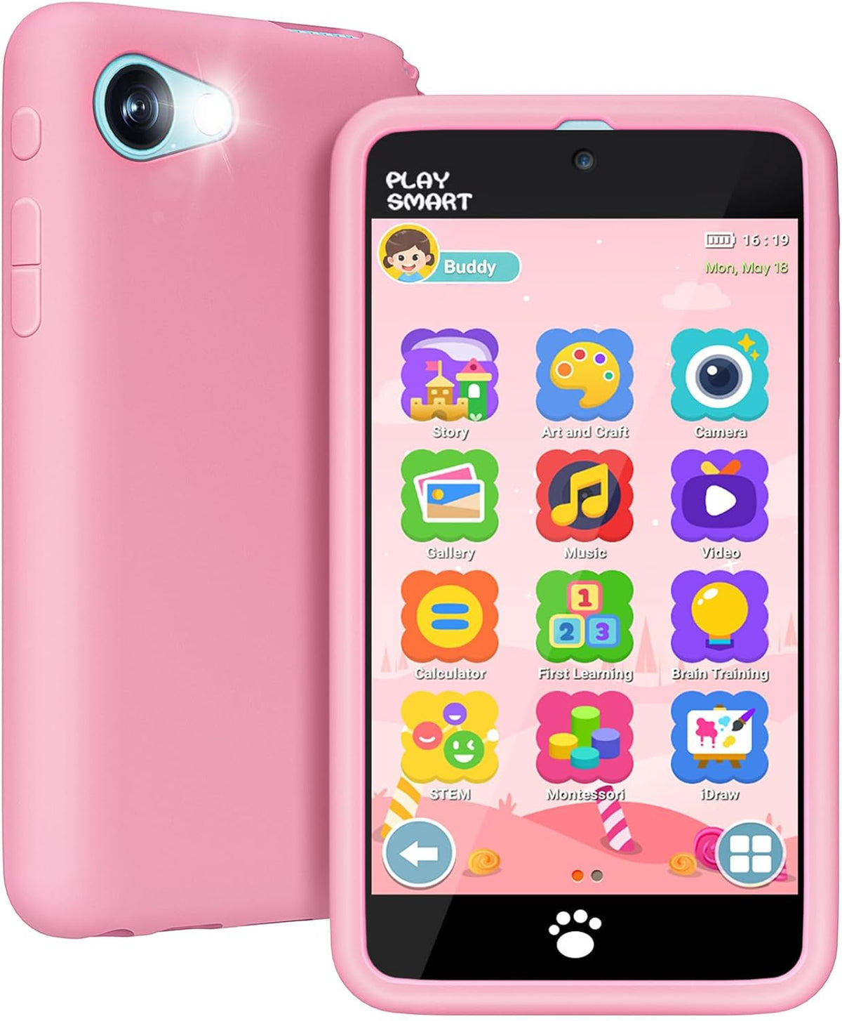 MOMILLA Børnetelefon Legetøj 5.0" PlaySmart