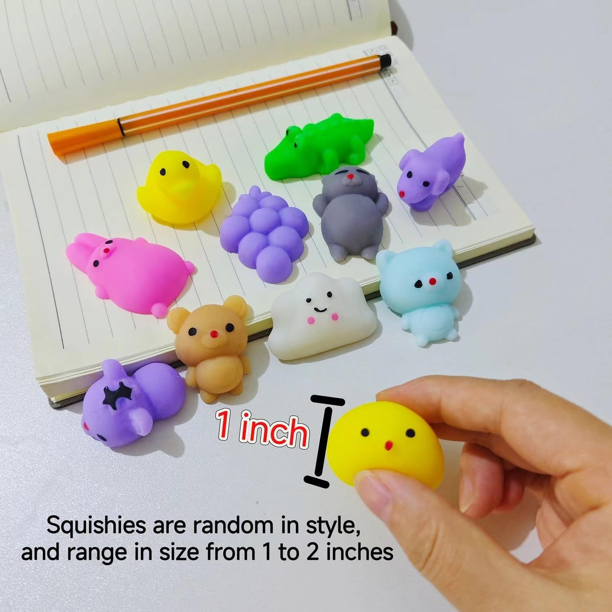 SquishiQ Kawaii Mochi Squishies Fidget Legetøjssæt