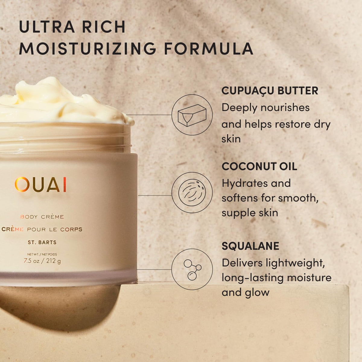 OUAI Hydrating Whipped Body Cream Kropscreme 2632834