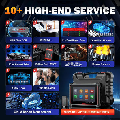 Autel MaxiCOM MK900BT OBD2 Fejlkodelæser Scanner Værktøj