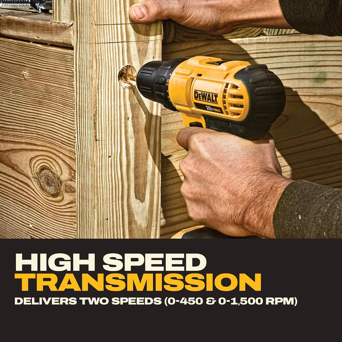 DEWALT 20V MAX Boremaskine XR 2 Hastigheder DCD771C2