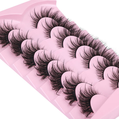 Kiromiro Wispy Faux Mink Kunstige Øjenvipper til Kvinder 20mm