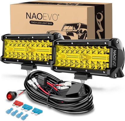 NAOEVO LED Light Bar 17.8 cm 2 Stk. 240W