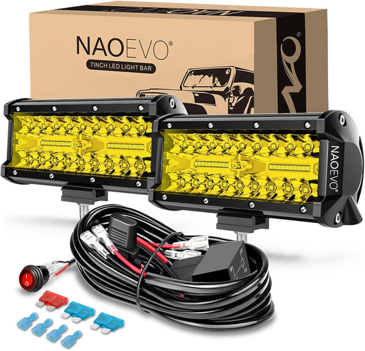 NAOEVO LED Light Bar 17.8 cm 2 Stk. 240W