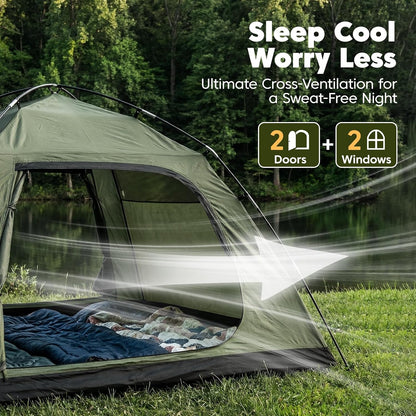 Purebox Camping Telt 4 Personer QBT00082US