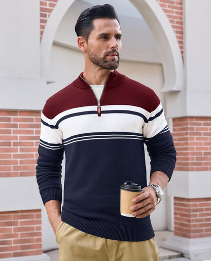 EKLENTSON Herre Striktrøje Quarter Zip EK-501