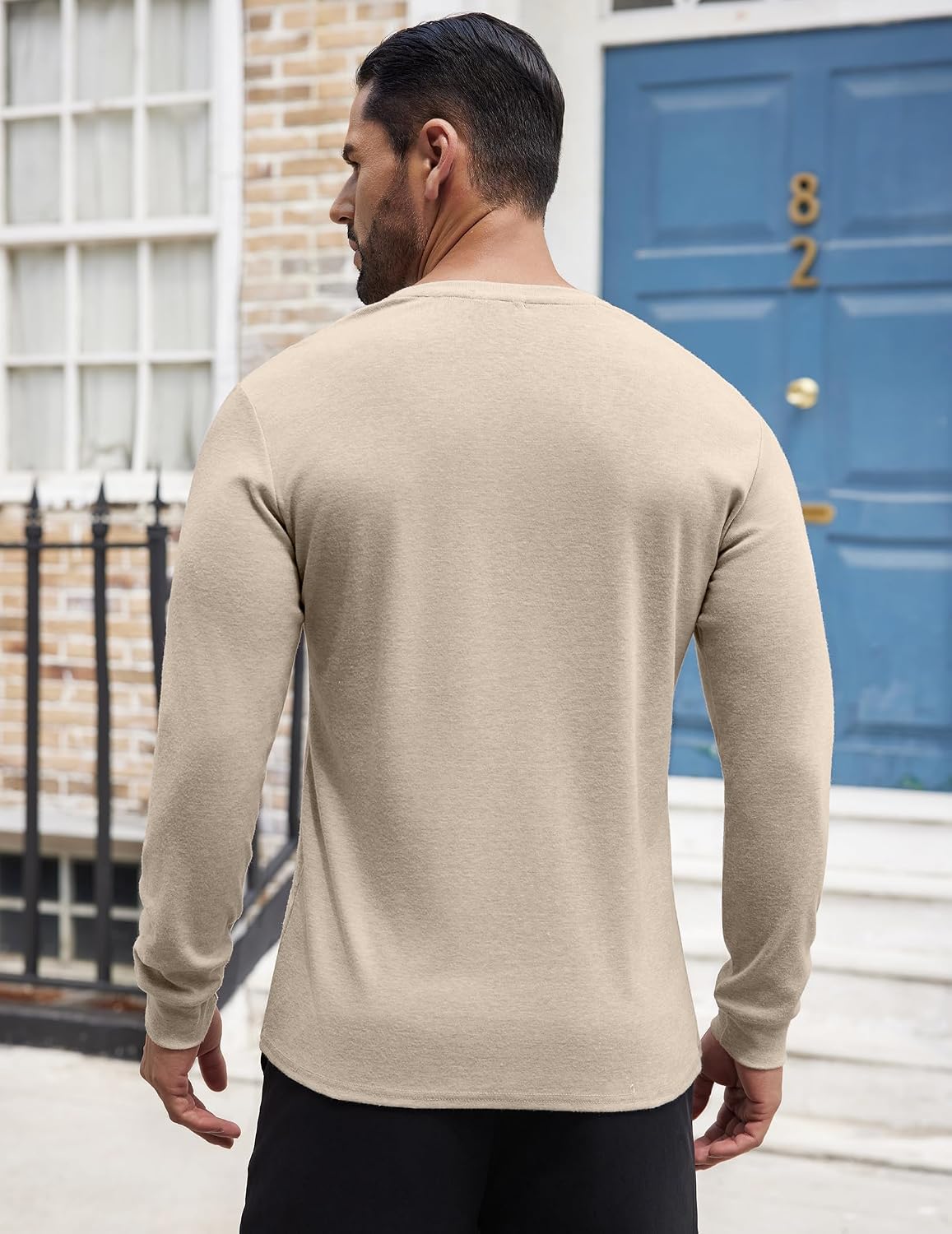 COOFANDY Herre Henley Skjorte Langærmet Ztj009440