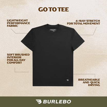 Burlebo Herre T-Shirt Crew Neck Kortærmet Go to Tee