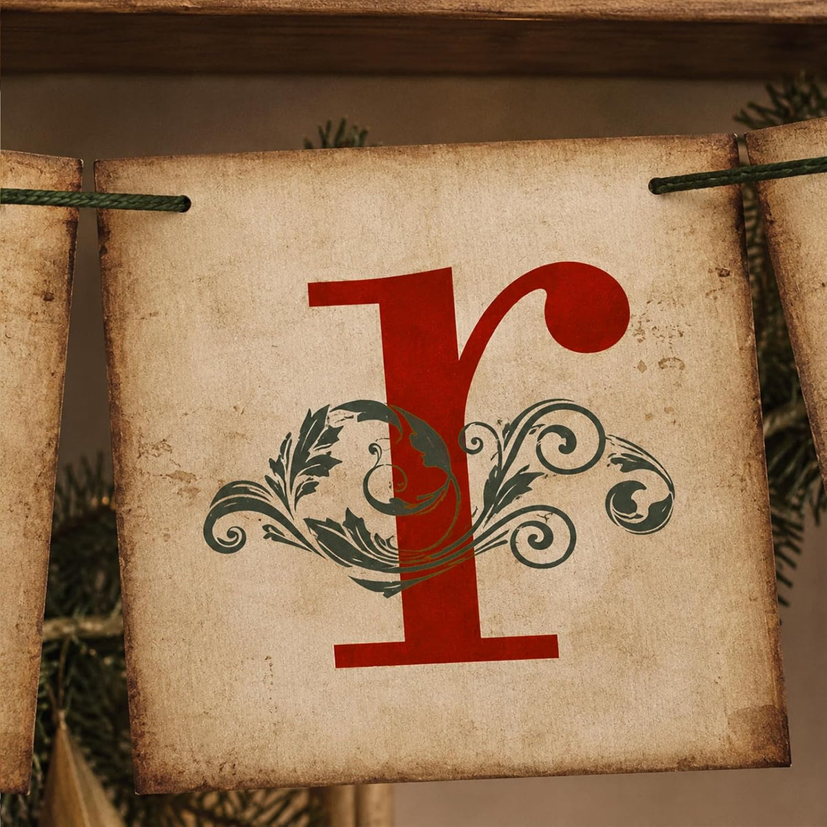 ORIENTAL CHERRY Vintage Merry Christmas Banner MM017