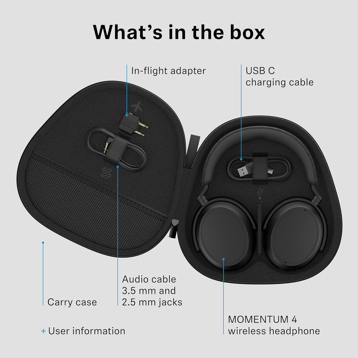 Sennheiser MOMENTUM 4 Trådløse Over-Ear Hovedtelefoner 700382