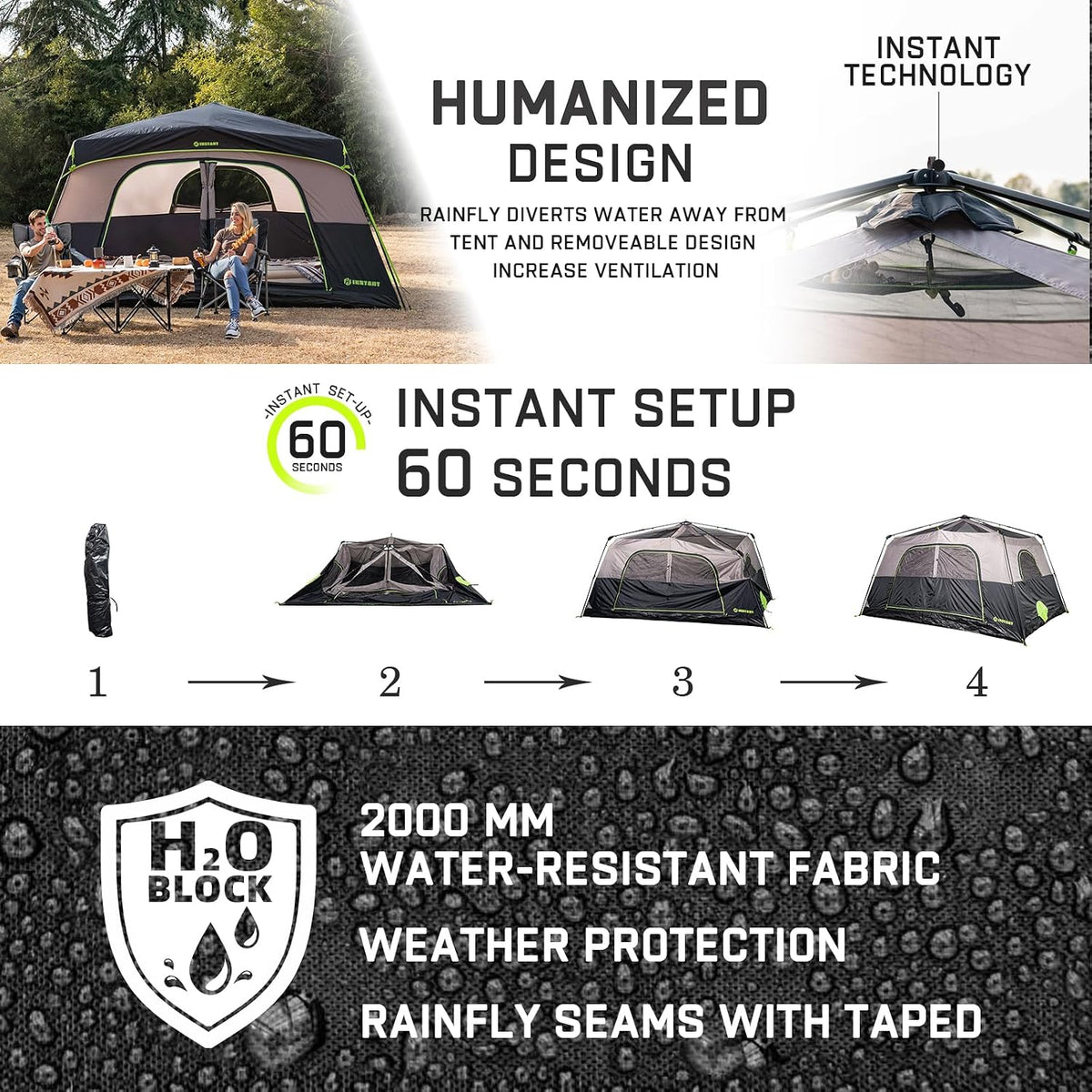 HINSTANT Camping Telt HTS-P8 NEW