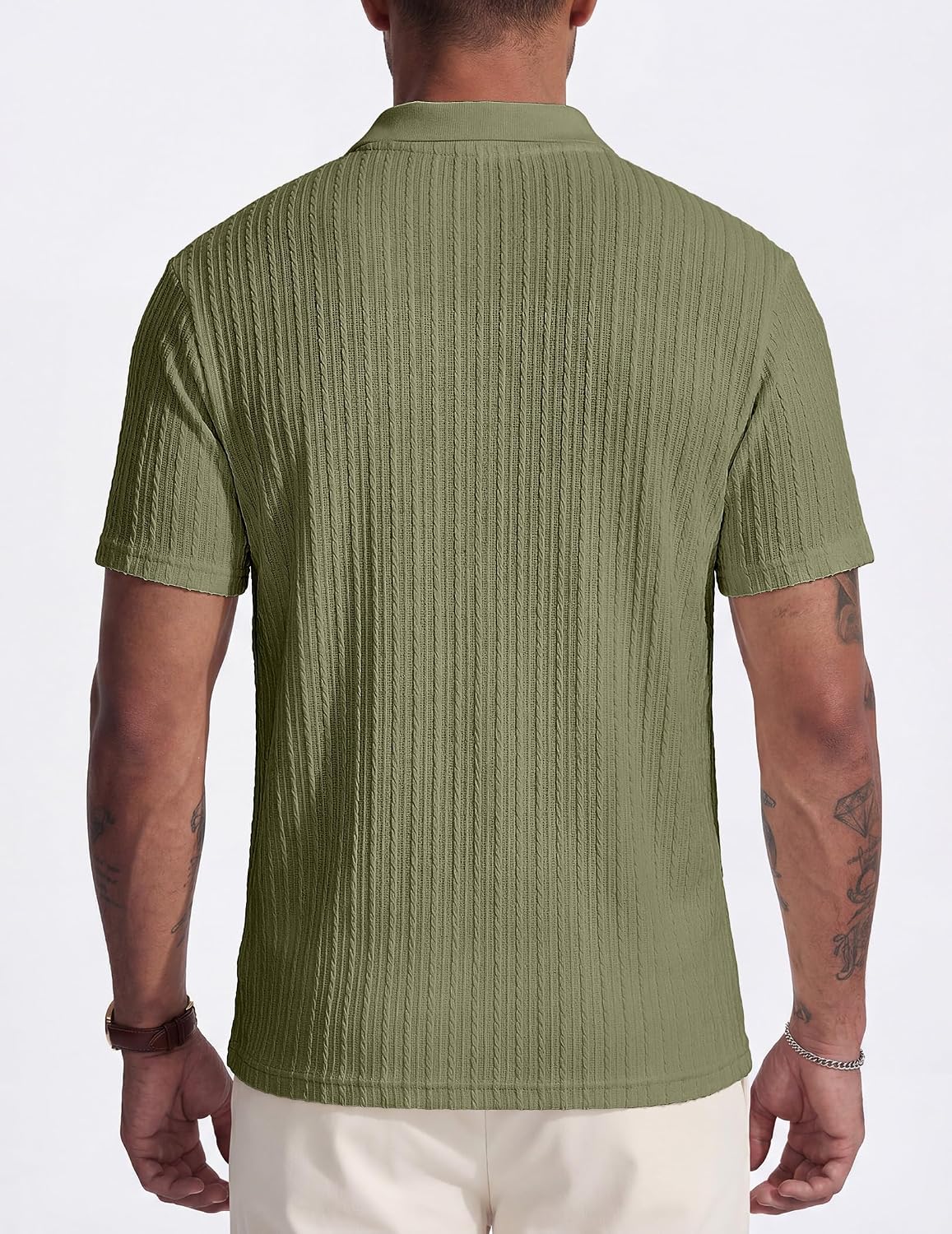 Herre Poloshirt Kortærmet Tekstureret Casual