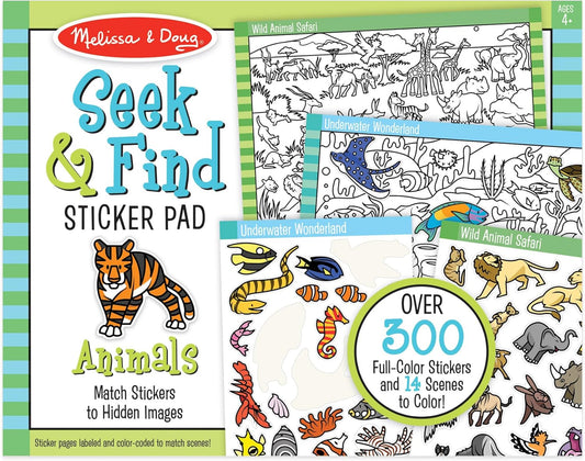 Melissa & Doug Find & Sæt Klistermærkebog Dyr 30152