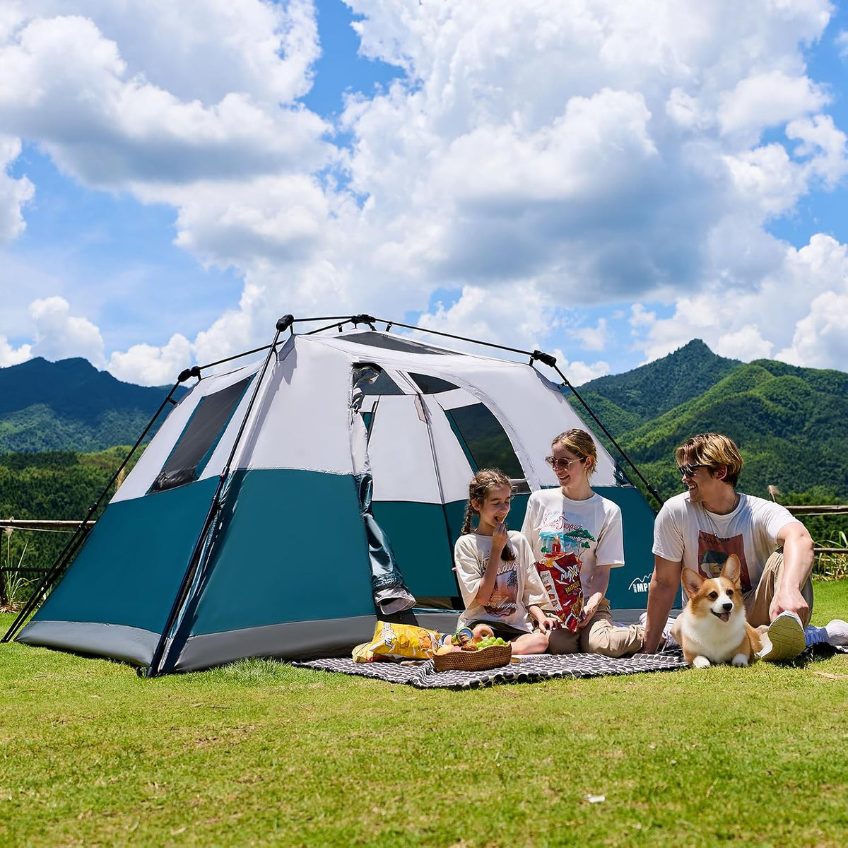 LEISURE IMPACT Camping Telt 6 Personer 80452-3