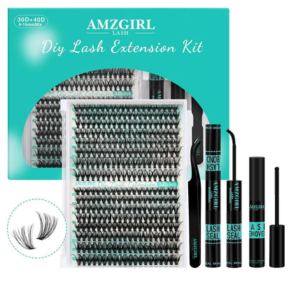 AMZGIRL Lash Clusters Kit Kunstige Øjenvipper til Kvinder