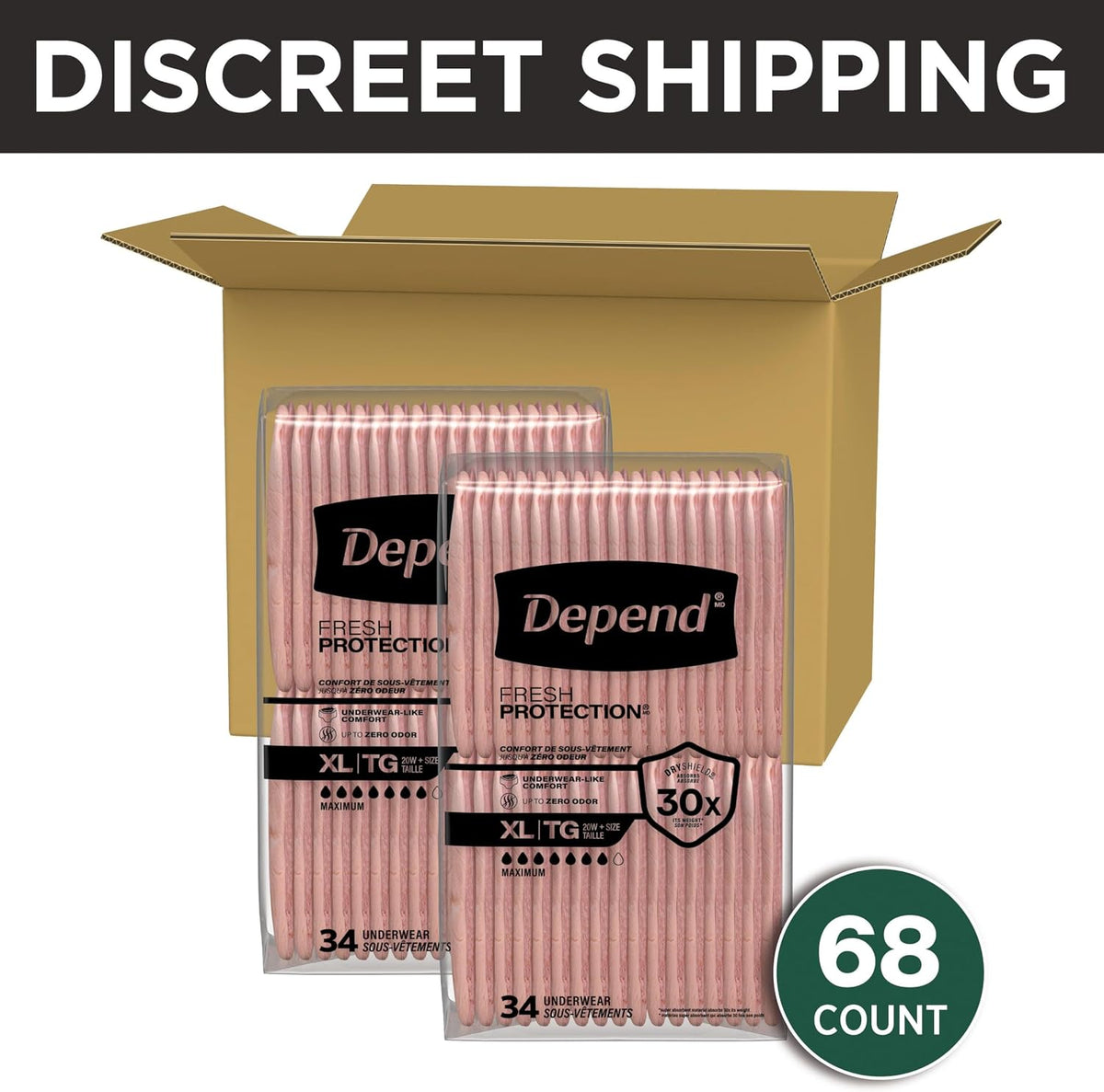 Depend Fresh Protection Inkontinensunderbukser til Kvinder