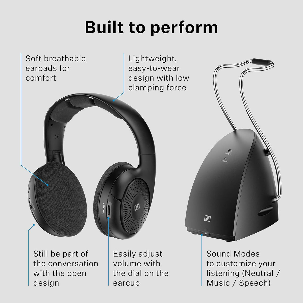 Sennheiser Trådløse On-Ear Høretelefoner RS 120-W 700171