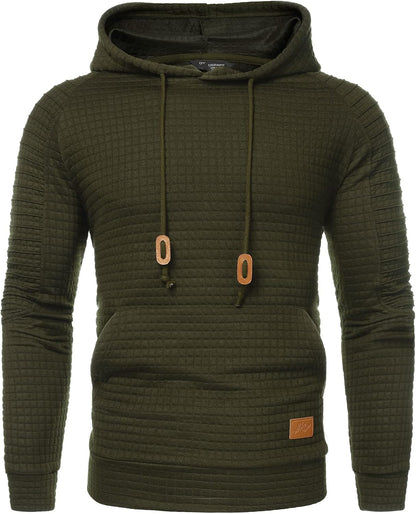 COOFANDY Herre Hættetrøje Pullover Vaffelstrik Casual