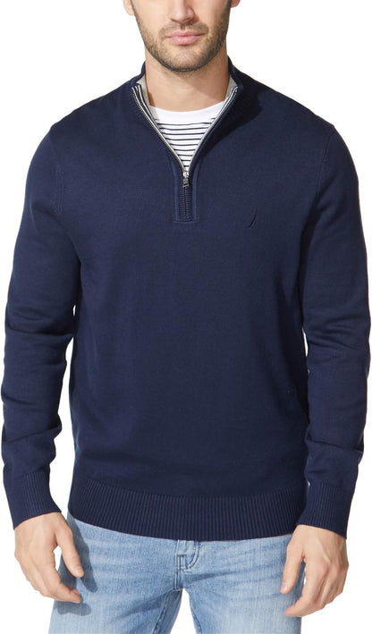 Nautica Herre Striktrøje Quarter-Zip Langærmet S01803