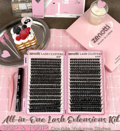 Lash Clusters Kit Kunstige Øjenvipper til Kvinder 544 Stk