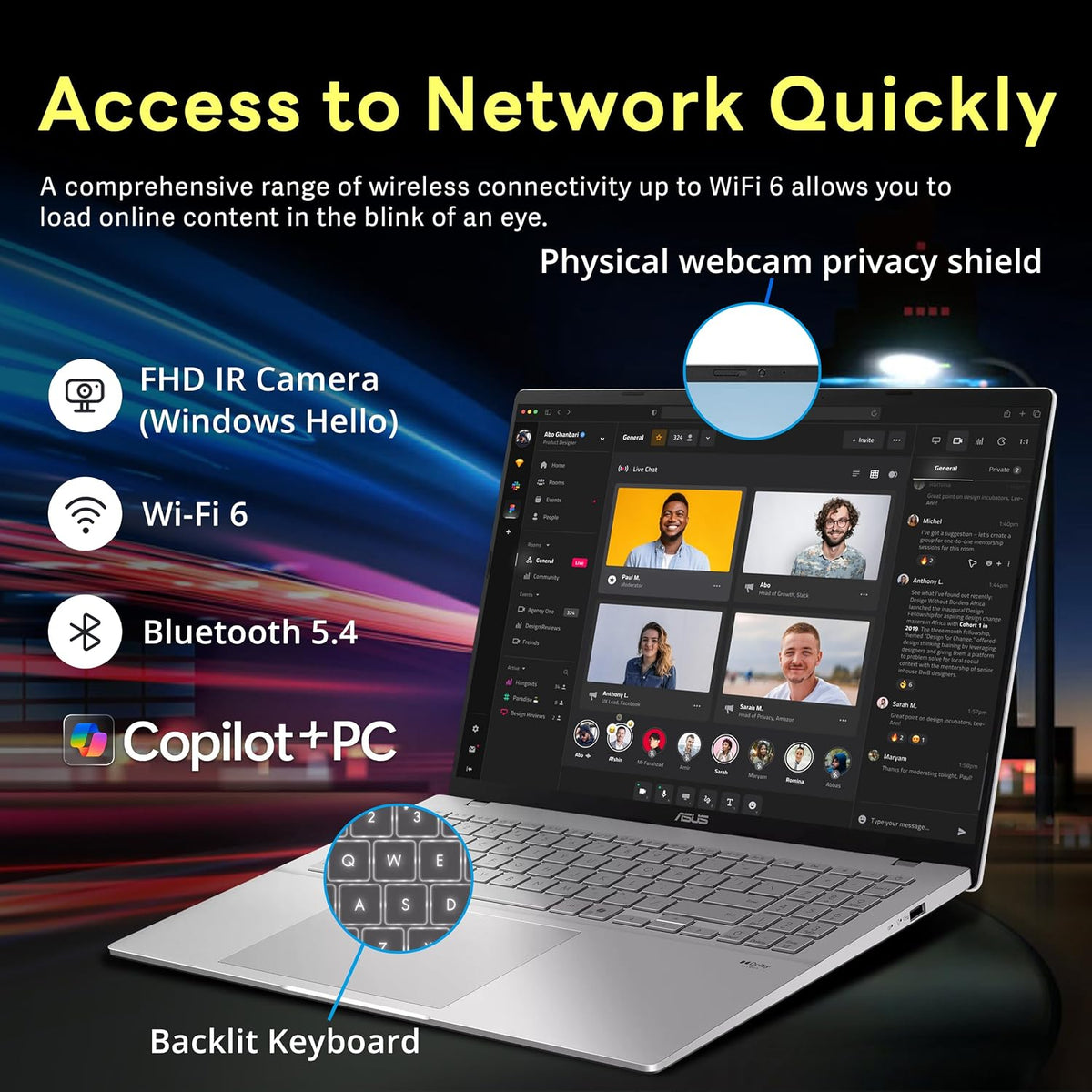 ASUS Vivobook S16 16" Bærbar Computer AMD Ryzen AI 9 465 M3607GA-IS99T