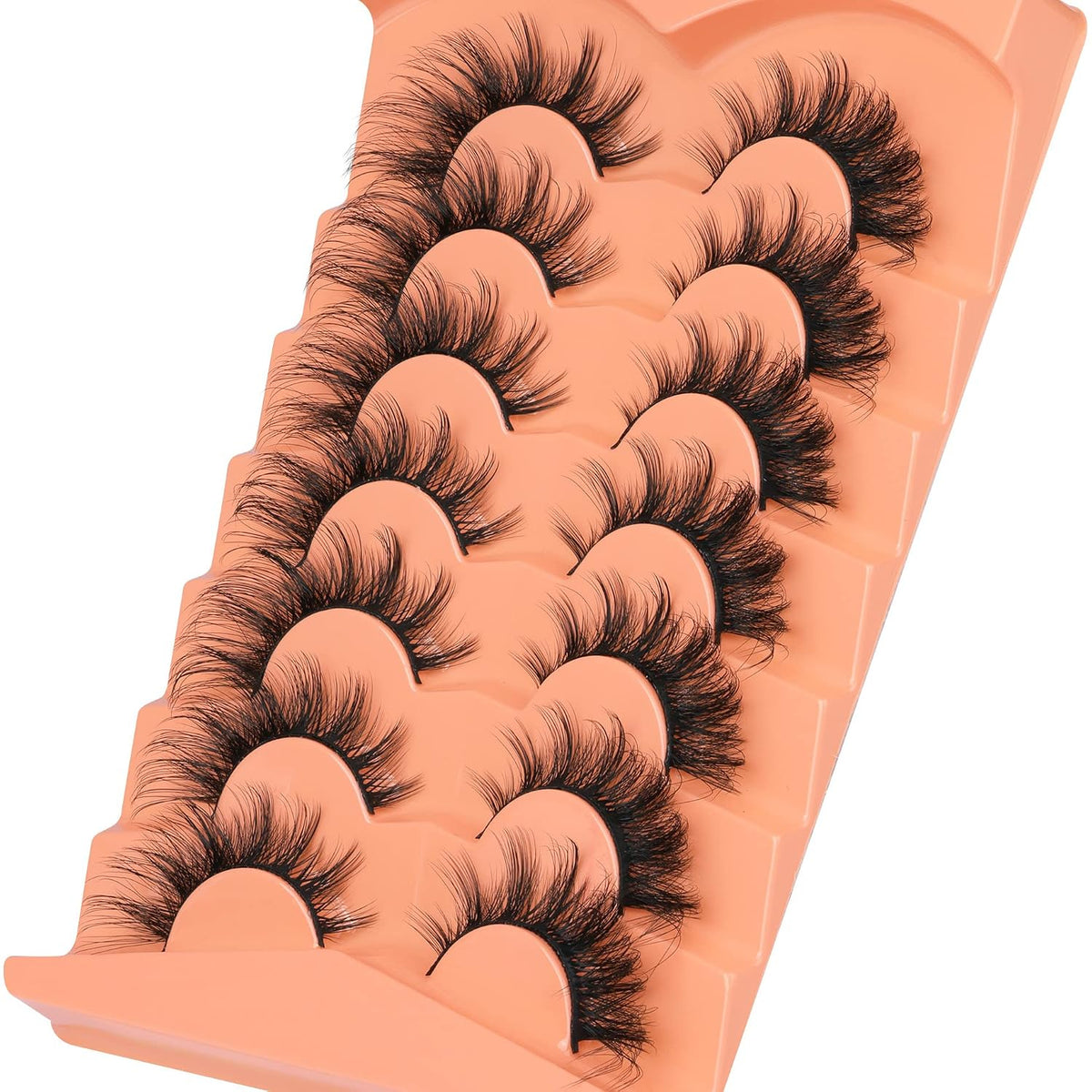 ALICROWN HAIR Wispy Fox Eye Kunstige Øjenvipper til Kvinder 7 Par