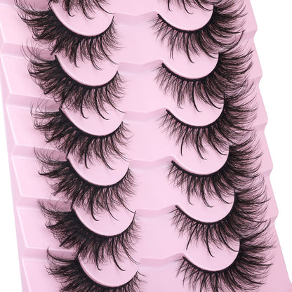 Kiromiro Wispy Faux Mink Kunstige Øjenvipper til Kvinder 20mm