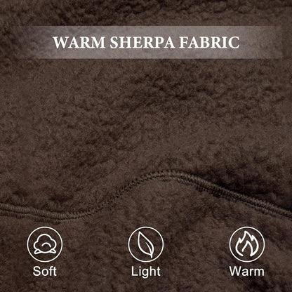Dame Fleece Pullover Lynlås Varm Sherpa