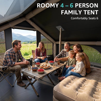 KAI-ROAD Oppusteligt Camping Telt 6 Personer IT-S68-01