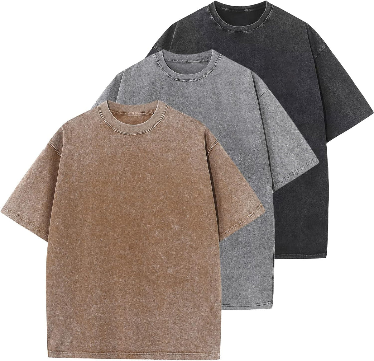 Herre T-shirt Oversized Bomuld Casual Kortærmet