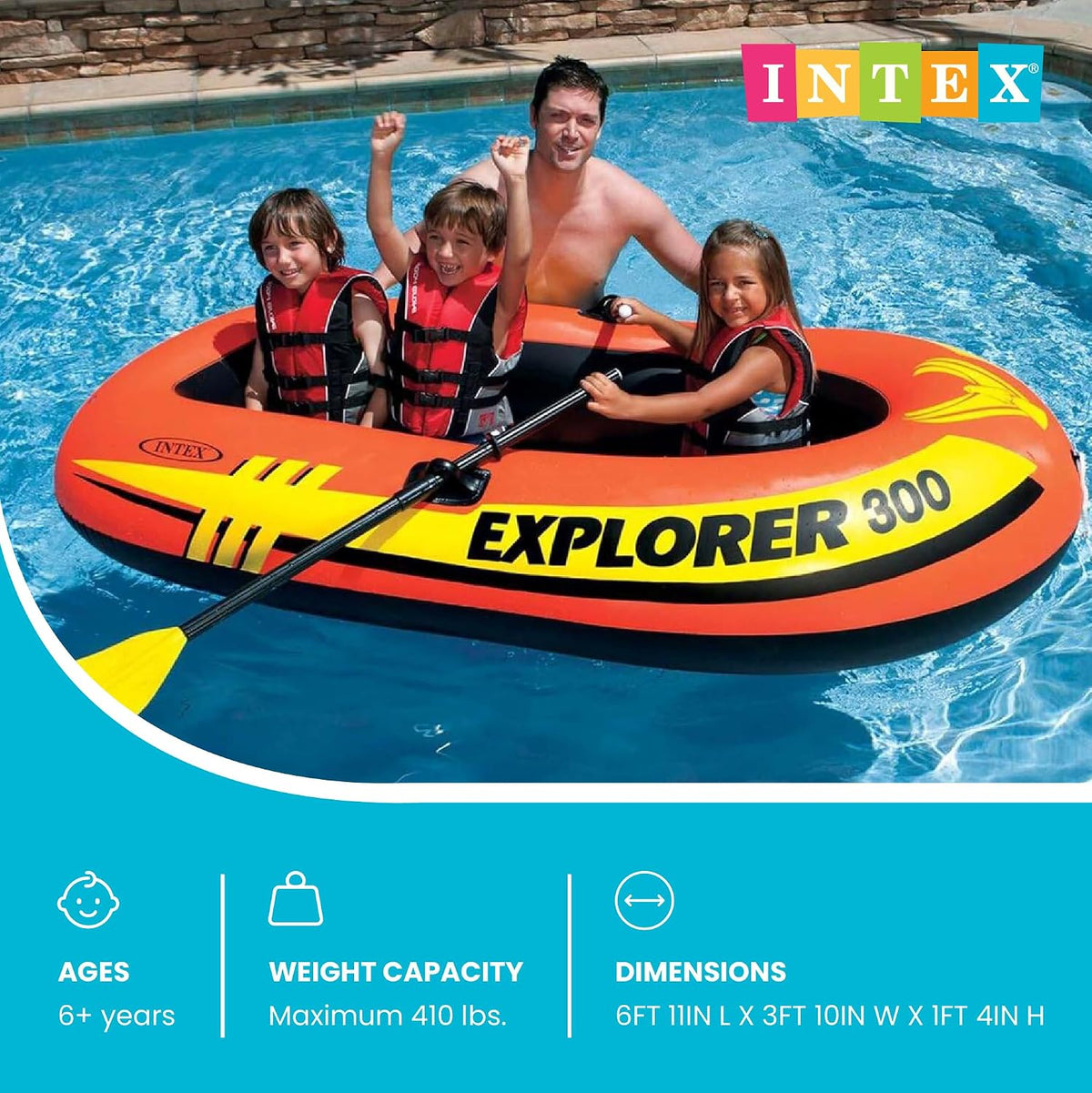 INTEX Explorer Oppustelig Båd 58332EP