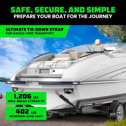 Rhino USA Bådtrailer Spændestropper 2 Stk. TRANSOM-STRAPS
