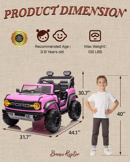 Ford Bronco Raptor Elbil til Børn 2-Personers FB001