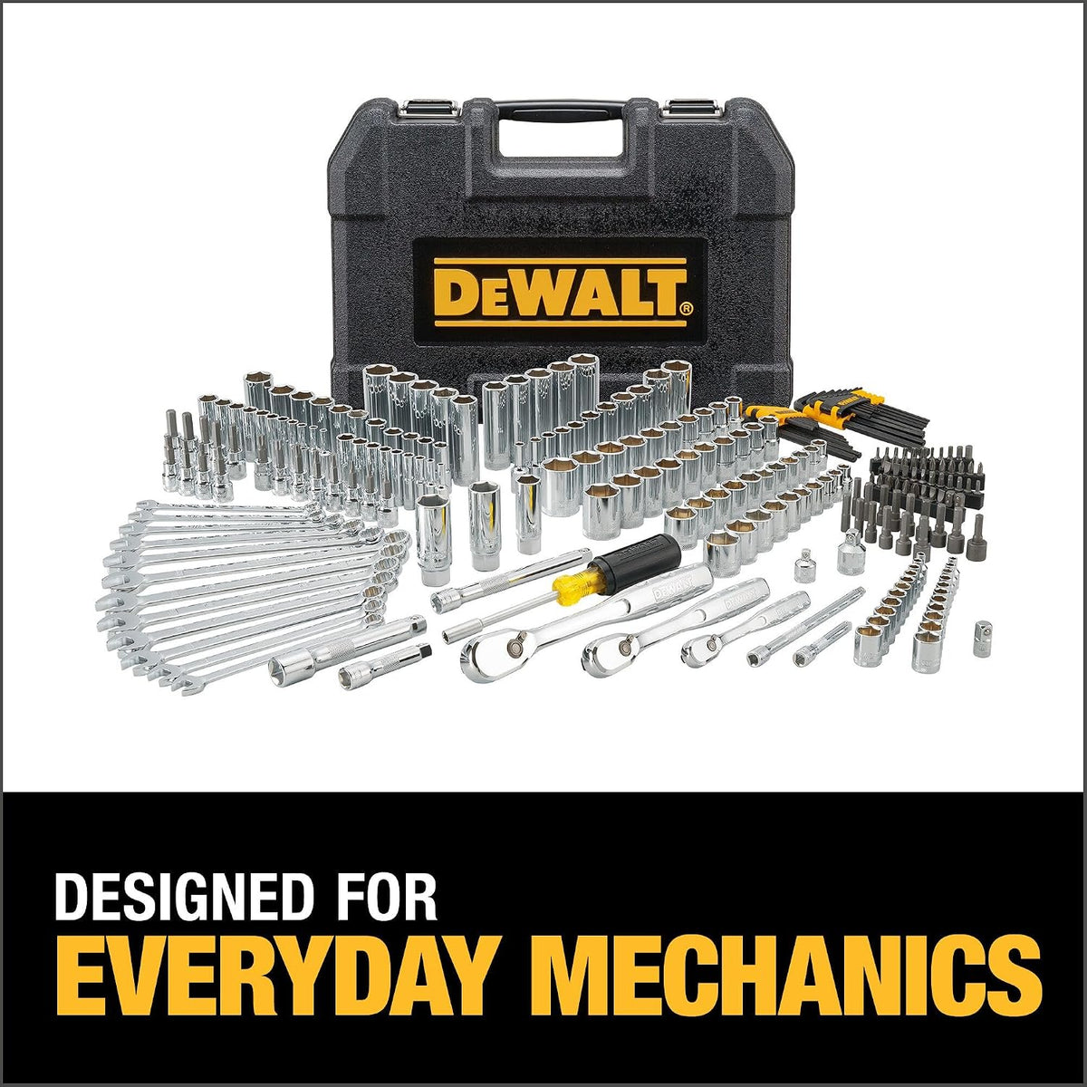 DEWALT Mekanikersæt Skraldenøgler Og Toppe 1/4" 3/8" 1/2" DWMT81535