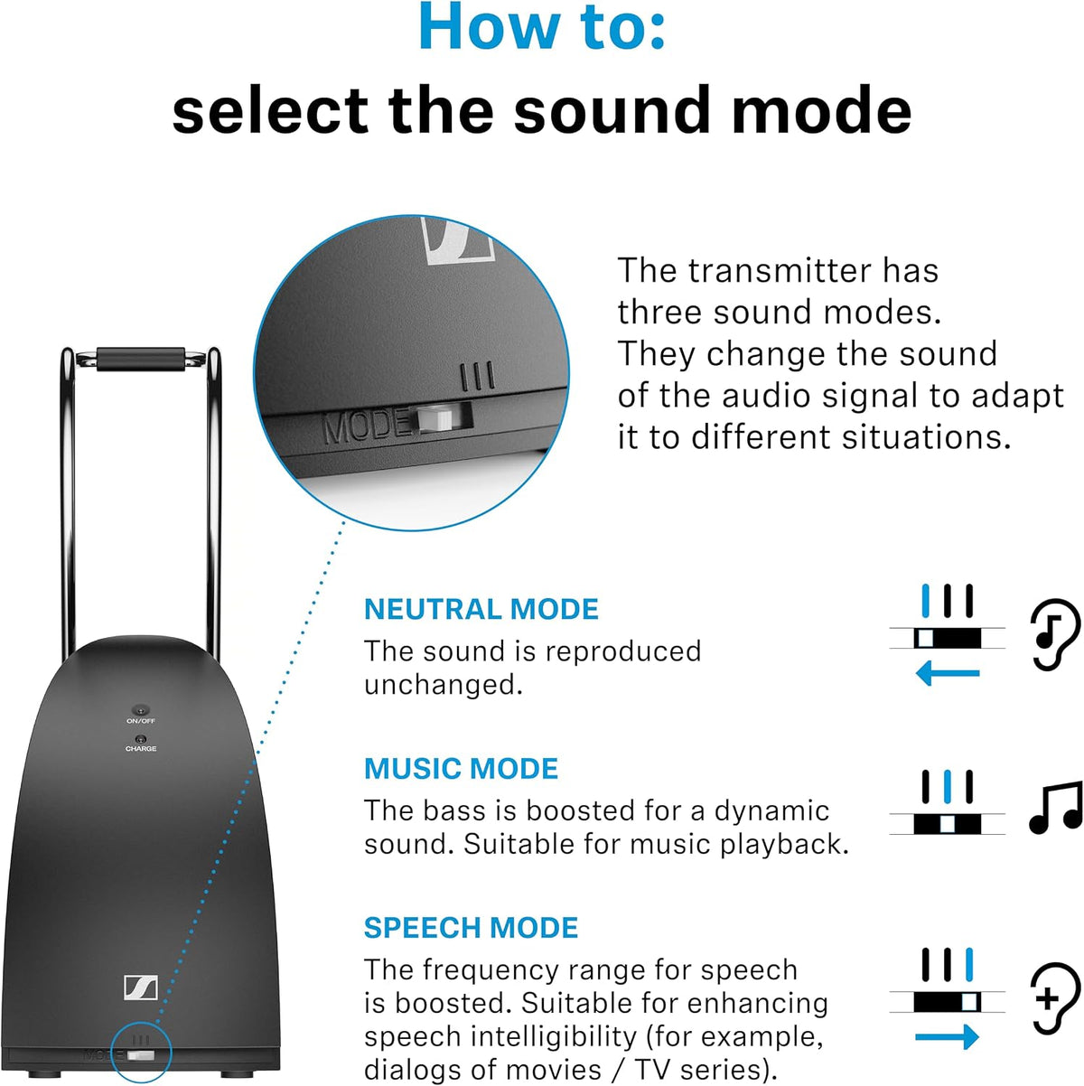 Sennheiser Trådløse On-Ear Høretelefoner RS 120-W 700171