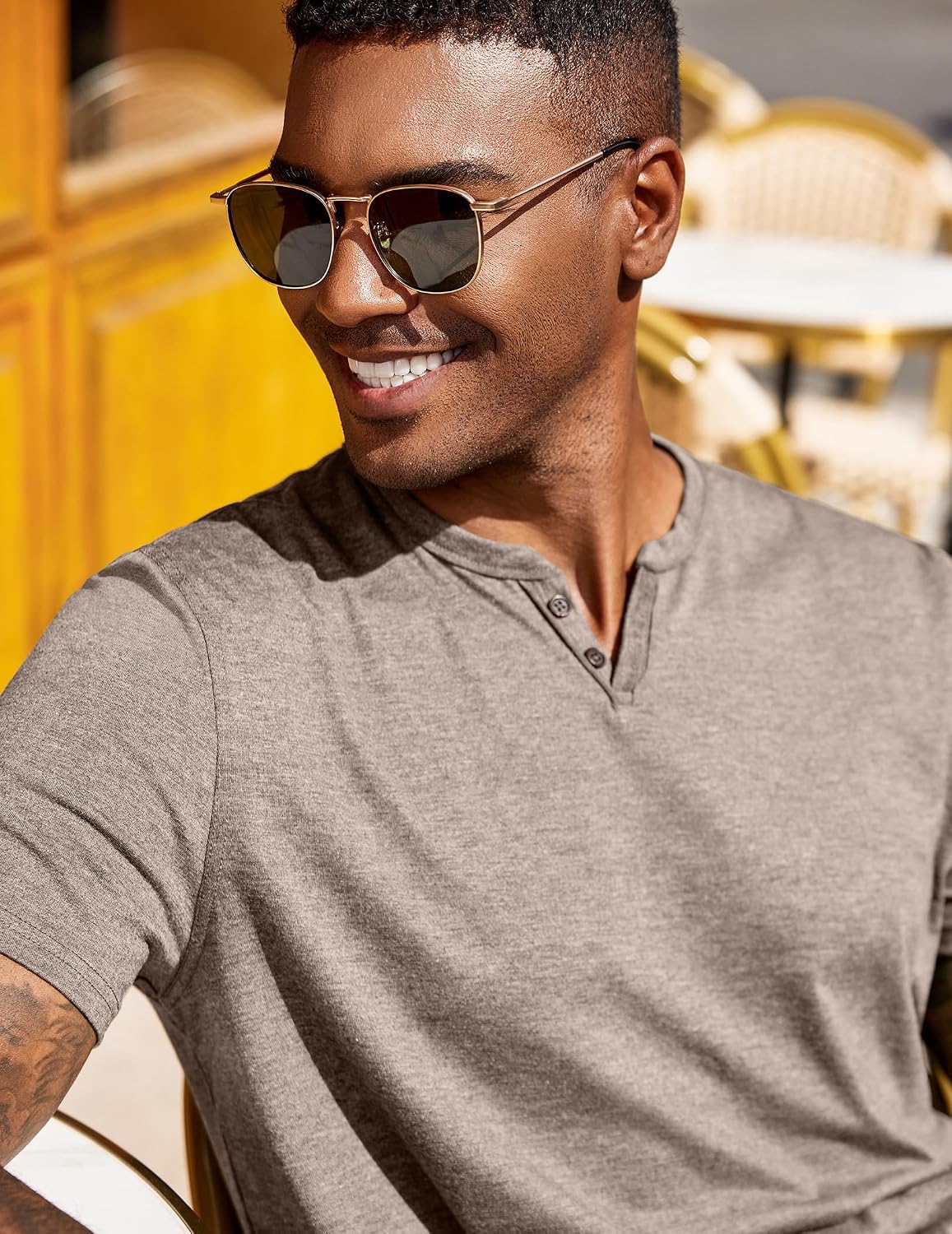 COOFANDY Herre T-shirt V-Hals Cxj010429